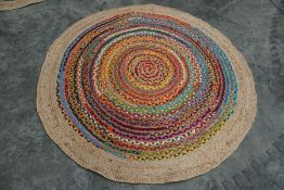 Multicoloured Spiral Floor Rug 1200mm dia