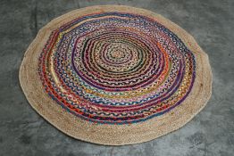 Multicoloured Spiral Floor Rug 1200mm dia