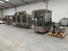 Clever stainless-steel bottle sleeve insertion machine, model GS407, serial no: 0005-2008 (2008),