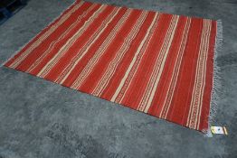 Red Striped Interior Floor Rug 1800 x 2450mm