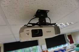 Epson EB-X20 Projector Complete with Projecta Retractable Projector Screen, Lot Located in Block: