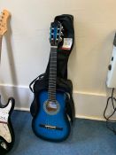 Gear4music SC340 BL Guitar with Case, Lot Located In; MAIN BUILDING, Ground Floor, Music Room