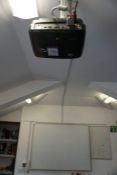 BenQ Suspended Projector and 78" Promethean Interactive Whiteboard, Lot Located in Block: 4 Room: