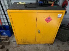 Double-Door Metal Chemical Cupboard, Lot Located In; Tool Shed