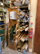 Quantity of Various Timber Lengths to 4 Shelves, Lot Located In; Tool Shed