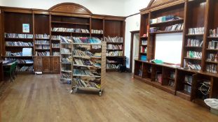 The Entire Suite of Library Books of the Library & 3no. Mobile Bookstands, Lot Located In; MAIN