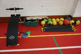 Quantity of Various Exercise Equipment as Illustrated, Lot Located in Block: 3 Room: Gymnasium