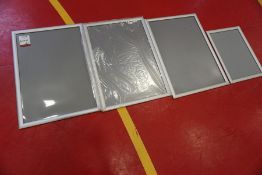 4no. Various Clip Frame Notice Boards, Lot Located in Block: 3 Gymnasium