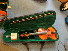 Violin with Case, Total Length: 590mm, Lot Located In; MAIN BUILDING, Ground Floor, Music Room