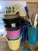 Quantity of Various Buckets, Lot Located In; Tool Shed