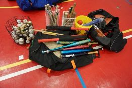 Quantity of Various Baseball and Rounders Equipment as Illustrated, Lot Located in Block: 3 Room: