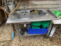 Stainless Steel Sink Unit, Lot Located In; Tool Shed