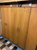 Double-Door Timber Cupboard with Keys, Lot Located In; Tool Shed