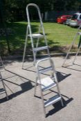 Aluminium 5-tread Step Ladder & Aluminium 2-tread Ladder Please Note: There is VAT on the Hammer