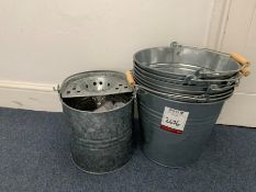 7no. Galvanised Buckets, Lot Located In; MAIN BUILDING, Upper Tier, Corridoor Area