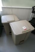 2no Plastic Pedal Bins, Lot is Located Main Building, Room: Canteen