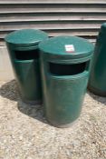 2no. Outdoor Green Plastic waste Bins, Lot Located in Trailer Storage Area