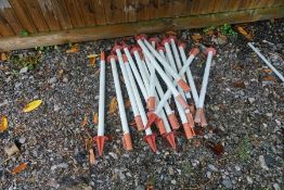 Quantity of plastic Posts as Lotted, Lot Located in Block: 3 Outside Gymnasium