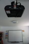 View Sonic PJD153 Suspended Projector and 77" Smart Board Interactive Whiteboard, Lot Located in