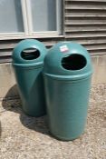 2no. Outdoor Green Plastic Waste Bins, Lot Located in Trailer Storage Area