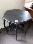 Black Timber Side Table, Lot Located In; MAIN BUILDING, 1st Floor, Rooms off Left of Room 101,