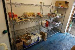 2no. Wire Shelving Units 1500 x 1800 x 600, Contents Not Included, Lot is Located Main Building,