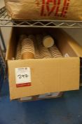 Box of Takeaway Paper Coffee Cups, Lot is Located Main Building, Room: Kitchen Stores Outbuilding