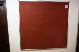 1200 x 1200mm Notice Board, Lot Located in Block: 3 Corridor