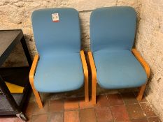 6no. Tweed Upholstered Blue Reception Chairs, Lot Located In; MAIN BUILDING, Ground Floor,