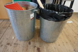 2no. Galvanised Waste Bins, Lot Located in Block: 5 Room: 5