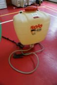 Solo 435 Backpack Sprayer, Lot Located in Block: 3 Room: Gymnasium