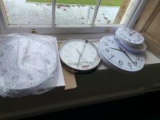 5no. Various Wall Clocks, Lot Located In; MAIN BUILDING, 1st Floor, Room 104