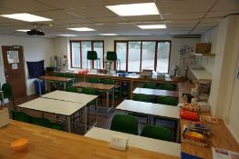 Contents of Physics Classroom as Illustrated Including 8no. Various Student Desks 1200 x 600 x