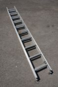 Abru Double Extension Aluminium Ladder, Working Height: 5020mm Please Note: There is VAT on the