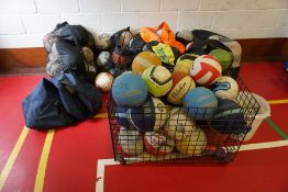Quantity of Various Balls and Ball Bags as Illustrated, Lot Located in Block: 3 Room: Gymnasium