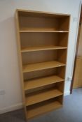 6-Shelf Beech Effect Bookcase 780 x 1800 x 300mm, Lot Located in Block: 1 Room: Next to 15