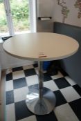 Metal Frame Circular High Level Table 800mm dia, Lot Located in Block: 1 Room: 17 (Ground Floor)