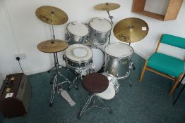 Drumkit Complete with Stool and Spare Snare Drum as Illustrated, Lot Located in Block: 6 Room: 5