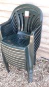 12no. Various Plastic Stacking Chairs, Lot Located In; Tool Shed