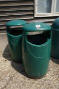 2no. Outdoor Green Plastic Waste Bins, Lot Located in Trailer Storage Area