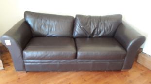 Brown Faux Leather Sofa, Lot Located In; MAIN BUILDING, Ground Floor, Waiting/Piano Room