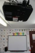 Epson EB-S92 Suspended Projector and 64" Smart Board Interactive Whiteboard, Lot Located in Block: 4