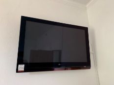 LG 42" Wall Mounted TV, Lot Located In; MAIN BUILDING, Ground Floor, Reception