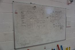 Dry Wipe Board 1800 x 1200mm, Lot Located in Block: 3 Room: Gymnasium