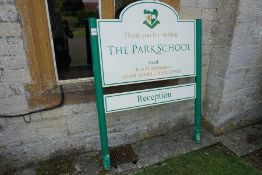 Park School Reception Sign