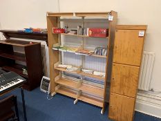 Open Fronted 3-Tier Bookcase , Beech Effect Shelving Unit, 3-Tier Timber Locker (no key), Lot