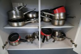 Quantity of Various Saucepans and Lids, Lot Located in Block: 5 Room: 6