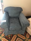 Fabric Single Seat Armchair, Lot is Located in Main Building, Ground Floor, Stairwell, Please