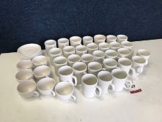 Quantity of White Crockery as Lotted, Please Note: There is VAT on the Hammer Price AND the Buyers