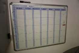 Monthly Planner Drywipe Board, Lot Located in Block: 4 Ground Floor Corridor